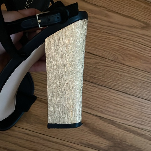 Calvin Klein Gold metallic heels - Picture 3 of 5